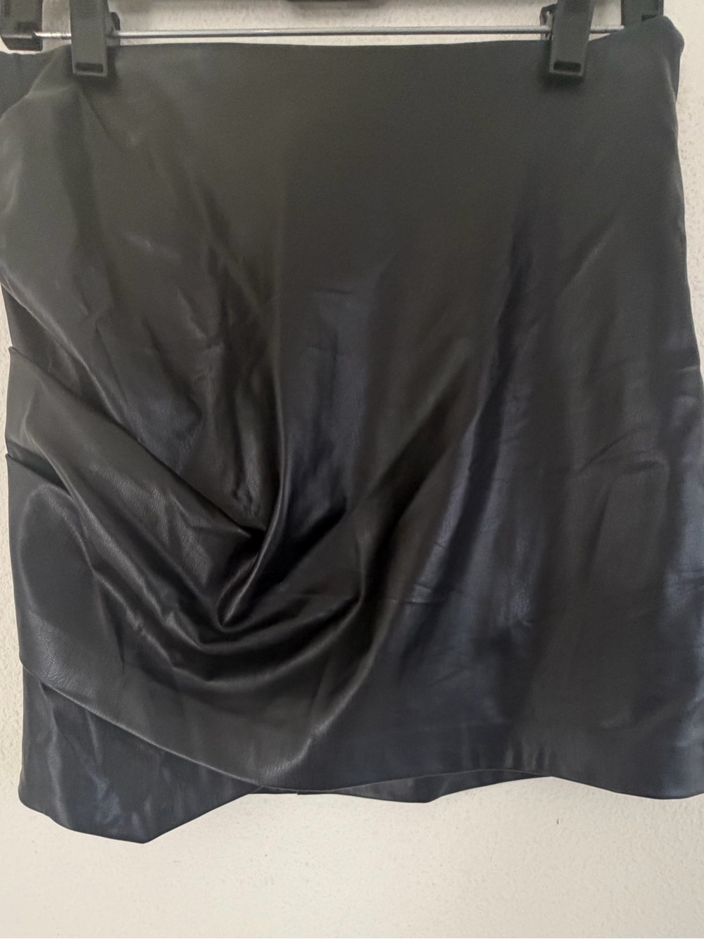 Zara Black Faux Leather Skirt